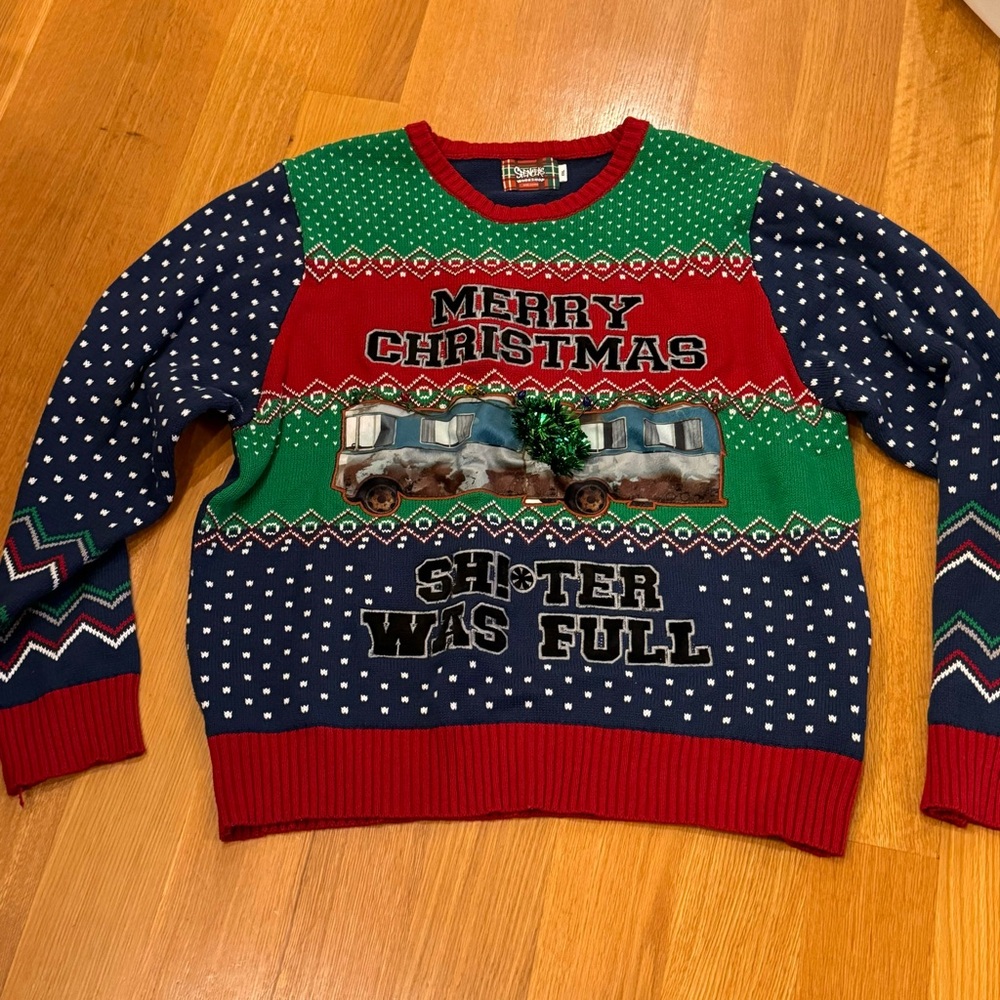 Spencer's Merry Christmas Sweater National Lampoon Cousin Eddie XXL Lights Up